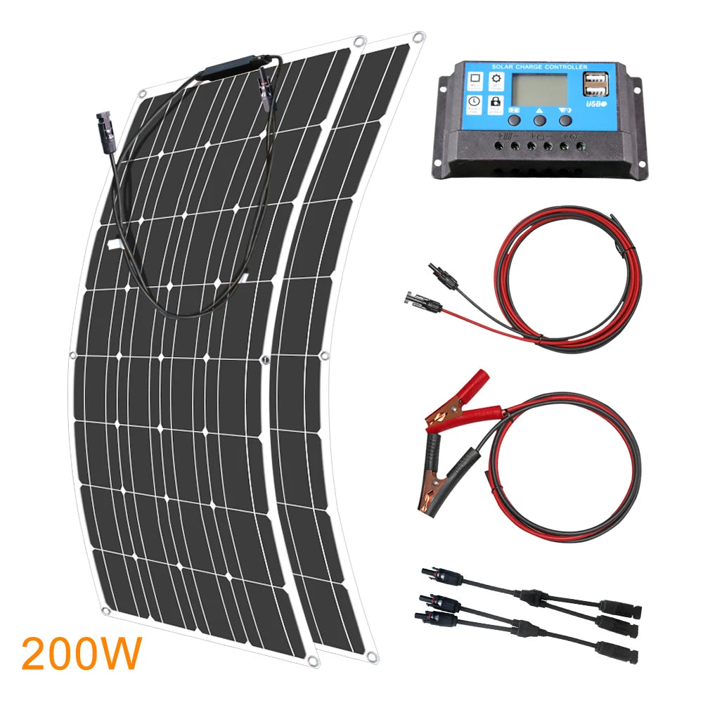 12V Flexibles Solarpanel Biegsam Wasserdicht Monokristallin