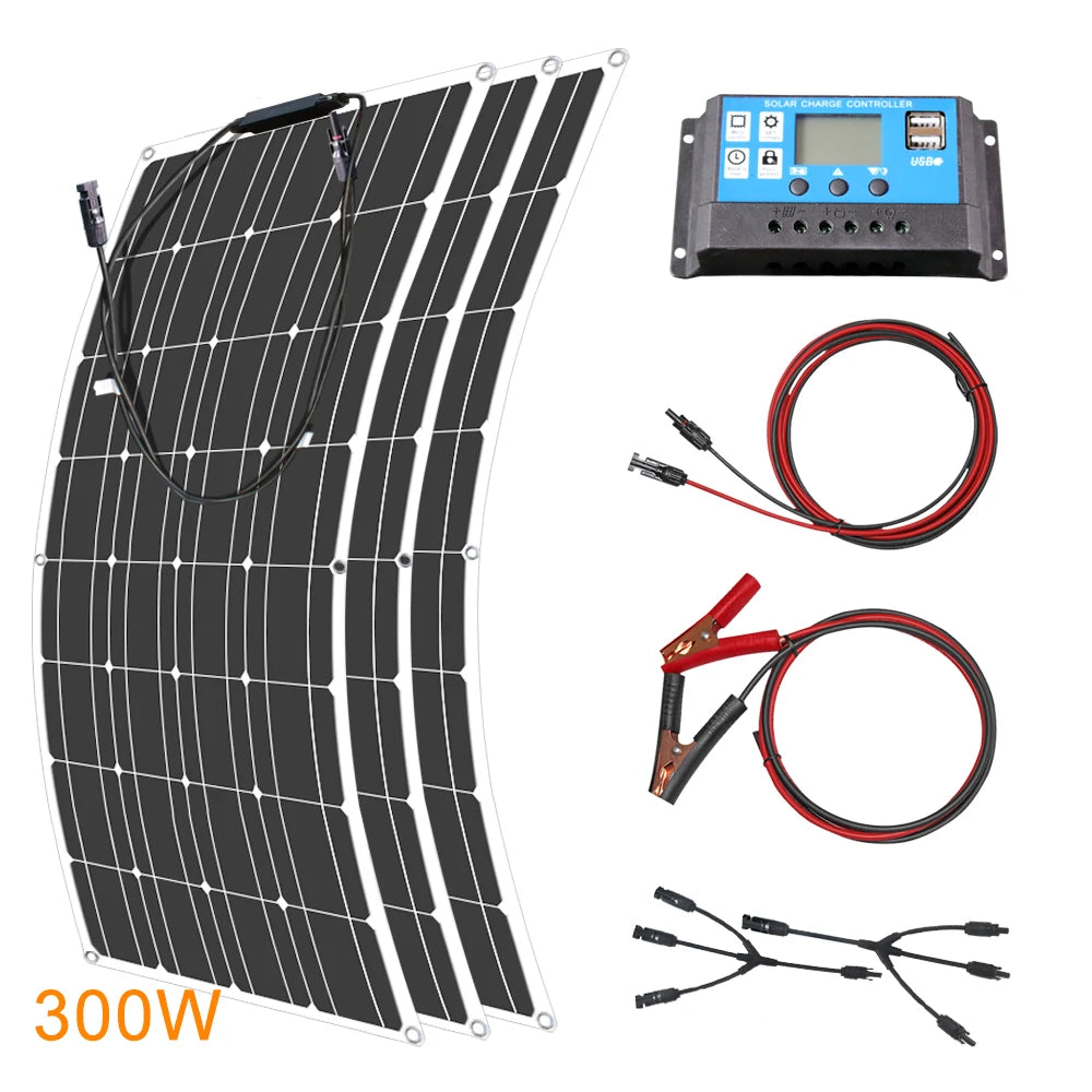 12V Flexibles Solarpanel Biegsam Wasserdicht Monokristallin