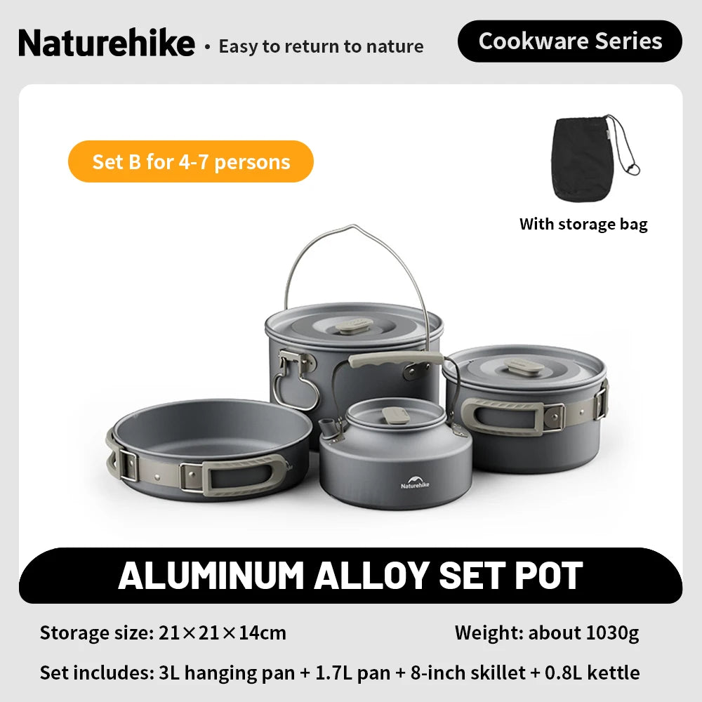 Naturehike Camping-Topfset Tragbar Outdoor