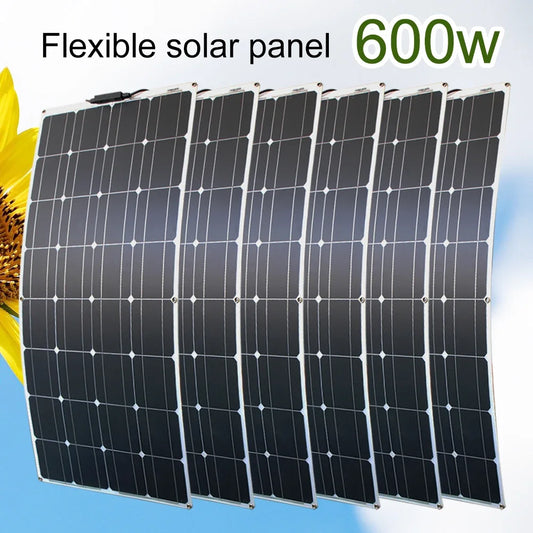 12V Flexibles Solarpanel Biegsam Wasserdicht Monokristallin