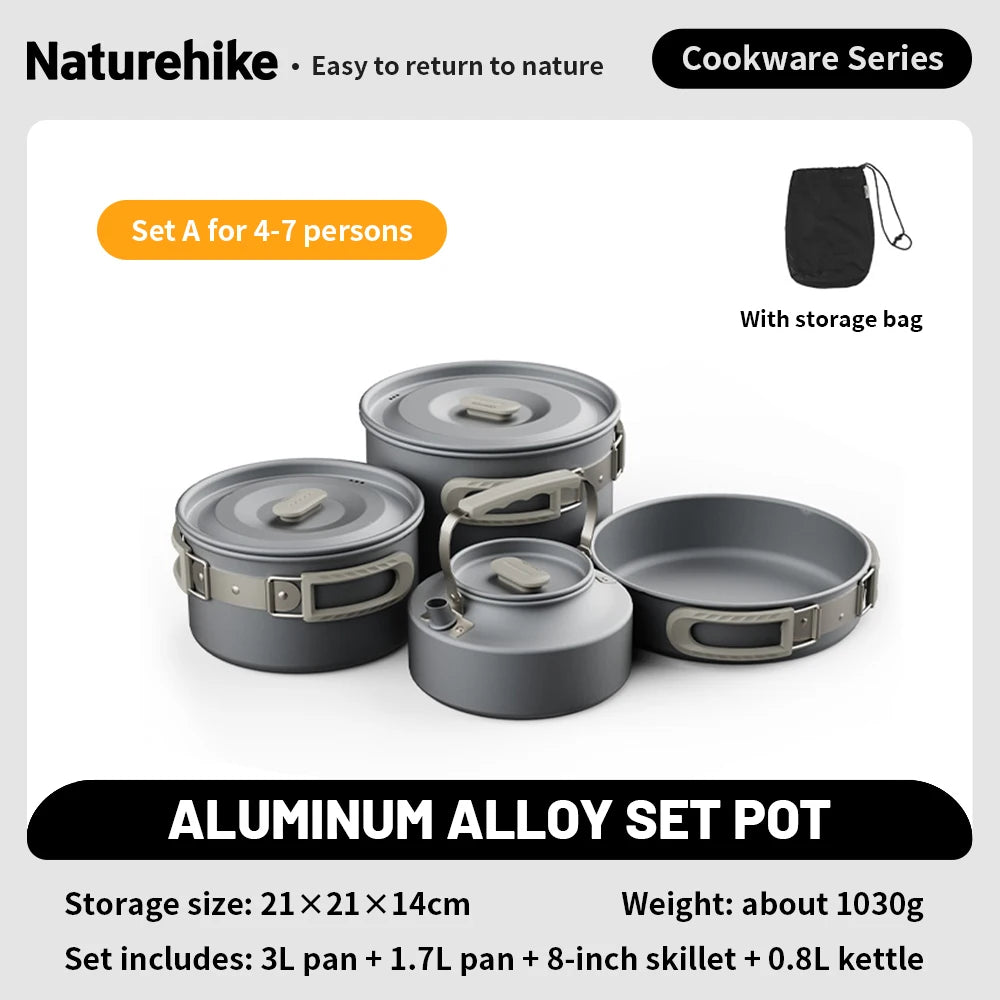 Naturehike Camping-Topfset Tragbar Outdoor