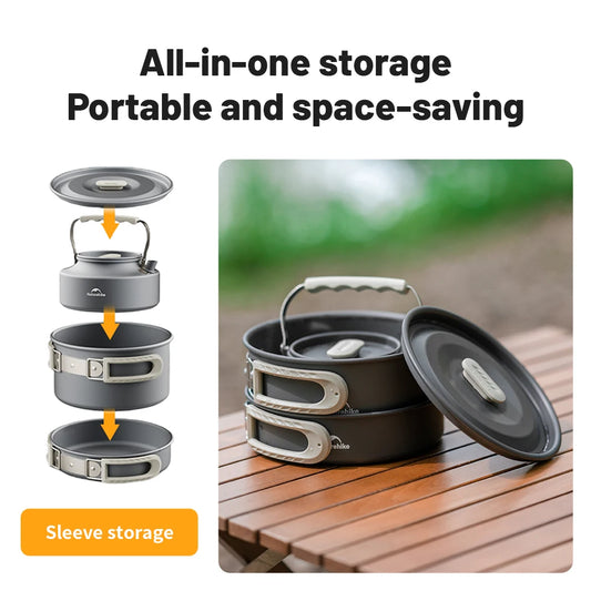 Naturehike Camping-Topfset Tragbar Outdoor