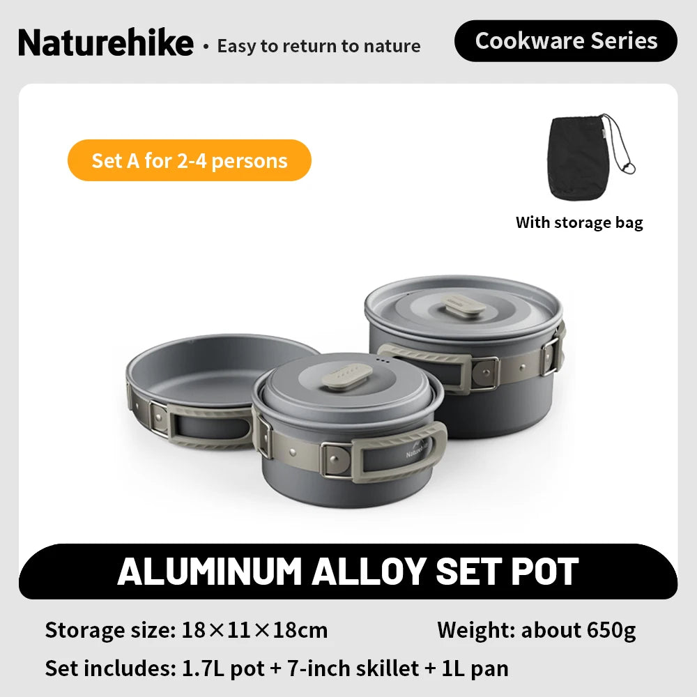 Naturehike Camping-Topfset Tragbar Outdoor
