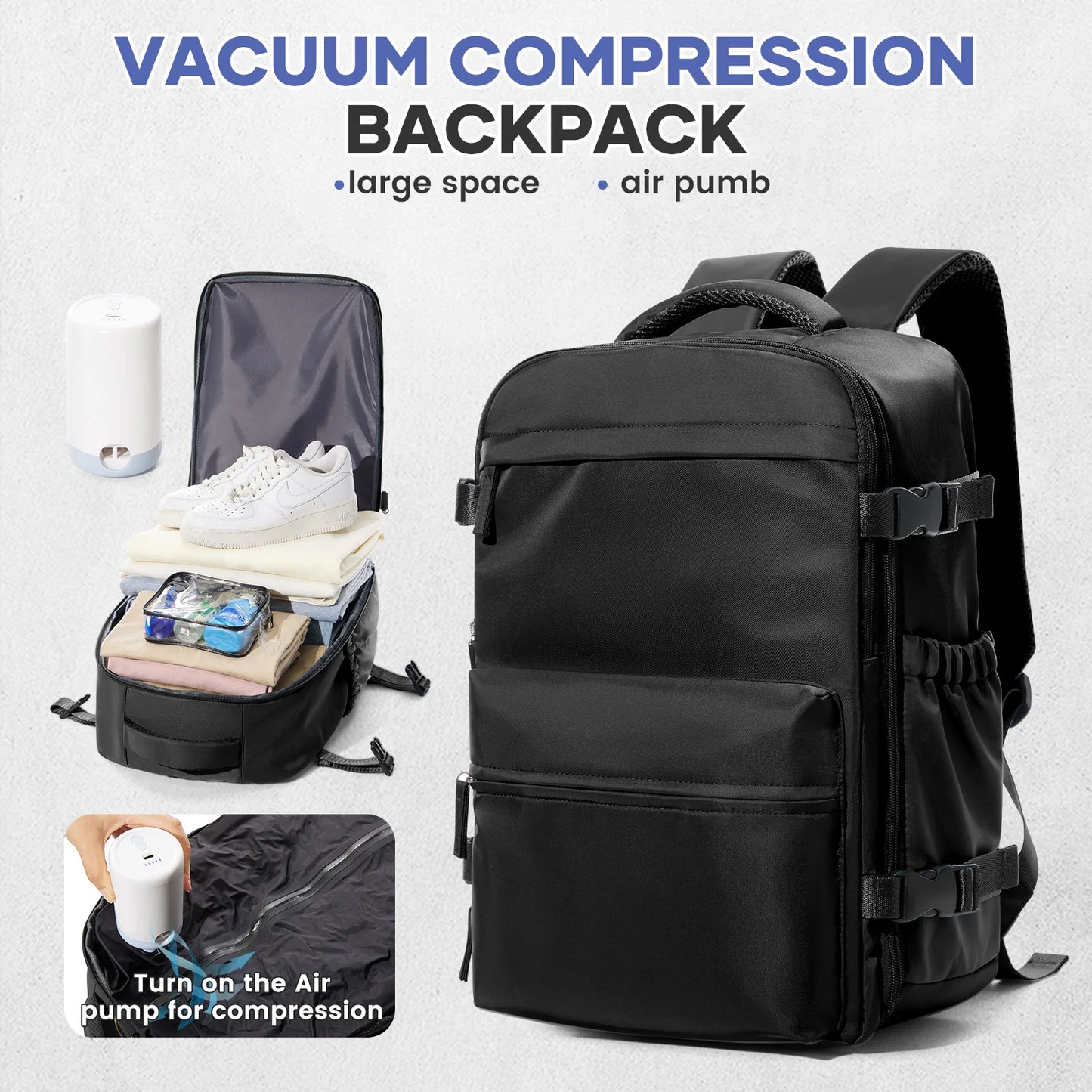 Vacuum Backpack Travel Bag Large Capacity